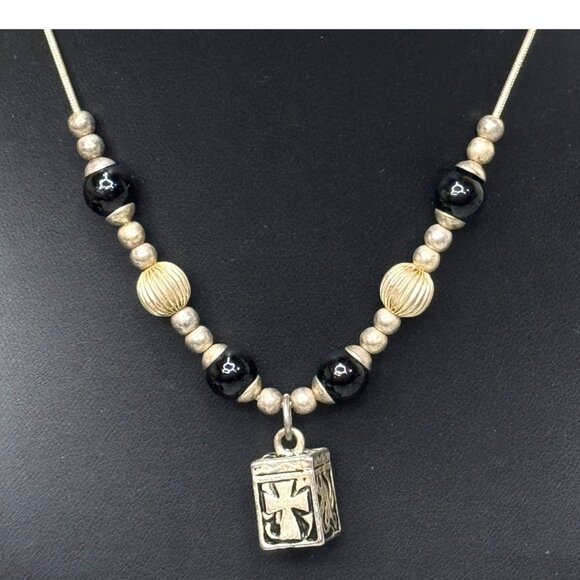 Dicksons Prayer Box Cross Necklace Religious Meditation Inspirational Gift NEW - Picture 3 of 8